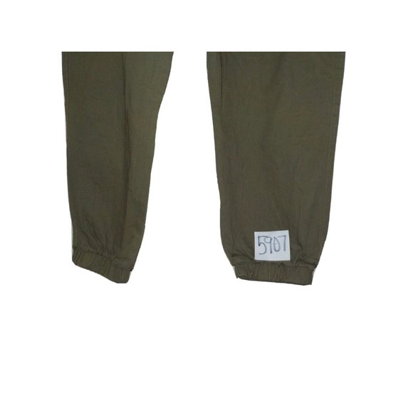 Forever 21 4 Pocket Cargo Pants Olive Green Elastic Cuff Womens (36x28) - Picture 3 of 6